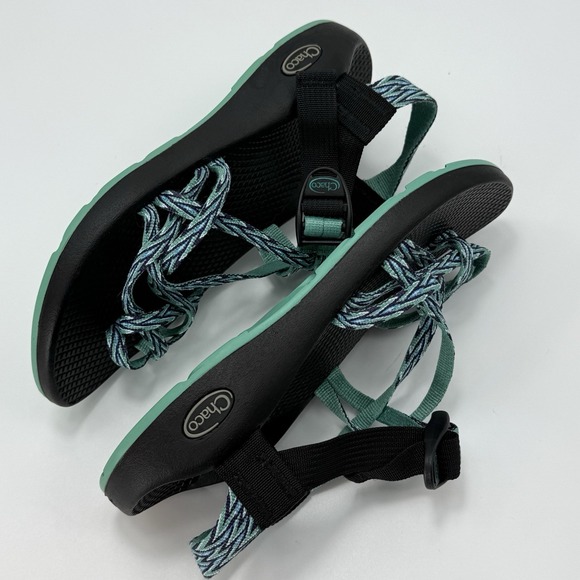 Chaco ZX2 Womens 7 Yampa Dagger Dual Strap Sandals Vibram Teal Green Hiking - Picture 10 of 11